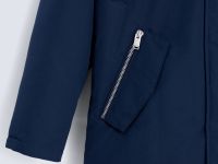 Однобортное пальто с капюшоном