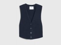 Вязаный жилет для девочек, Синий