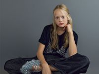 Джинсы Straight с люрексом для девочек, Черный