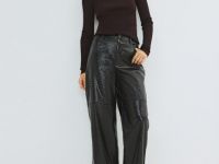 Водолазка из шерсти в рубчик, Коричневый