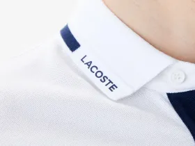 Мужское поло Lacoste с контрастным воротом