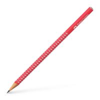 Карандаш чернографитный Faber-Castell "Sparkle" В, трехгран., заточен., красный корпус