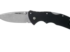 Нож складной Cold Steel Mini Recon 1 Spear Point, сталь AUS-10A, рукоять термопластик GRN, черный