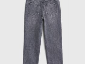 Джинсы Mom для девочек, Серый