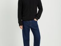 Джемпер из хлопка полуприлегающего силуэта