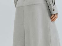 Юбка миди из искусственной замши, Серый
