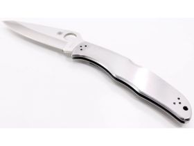 Складной нож Endura 4 - Spyderco 10P, сталь VG-10 Satin Plain, рукоять нержавеющая сталь