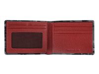 Портмоне ZIPPO, серо-чёрный камуфляж, натуральная кожа, 11,228,2 см