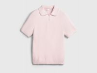 Джемпер из пушистой пряжи с коротким рукавом, Розовый