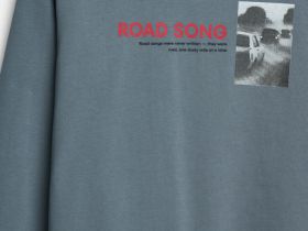 Футболка из плотного джерси с принтом, Серый