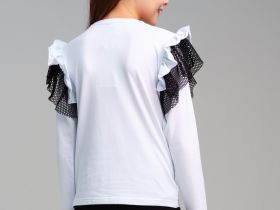 Фуфайка трикотажная для девочек (футболка с длинными рукавами)