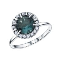 Серебряное кольцо с фианитами