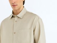 Рубашка из вискозы, Бежевый