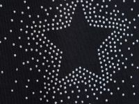 Футболка со стразами для девочек, Черный