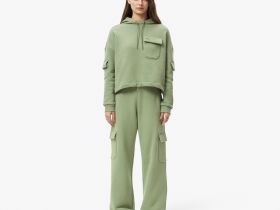 Женские хлопковые спортивные брюки Lacoste свободного кроя