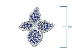 Пусеты из серебра с сапфирами э0677пс08240363