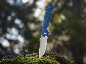 Нож складной Ruike P123-ME, сталь 14C28N, рукоять микарта, синий