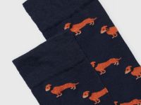 Носки с жаккардовым рисунком, Синий