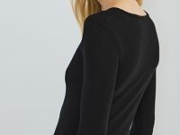 Приталенный лонгслив, Черный