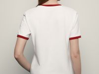 Футболка из хлопка с контрастной окантовкой