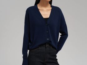 Кардиган свободного кроя с шерстью