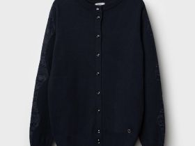 Кардиган с украшением из страз для девочки