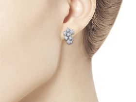 Серьги из белого золота с бриллиантами э0901сг09180900