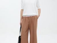 Укороченные брюки широкого кроя