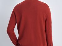 Джемпер из шерсти и хлопка с v-образной горловиной