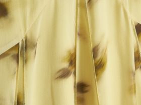 Платье из шифона с принтом, Желтый