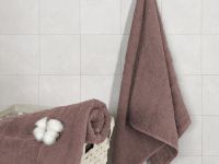Полотенце махровое Олимп, коричневое