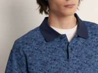 Поло из хлопка с цветочным принтом