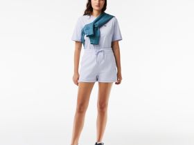 Женские однотонные шорты Lacoste