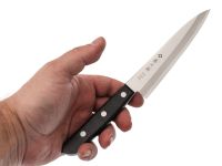 Кухонный нож универсальный Tojiro Western Knife F-318, сталь VG-10, рукоять стабилизированная древесина, черный