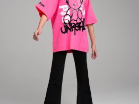 Комплект трикотажный для девочек: фуфайка (футболка), брюки