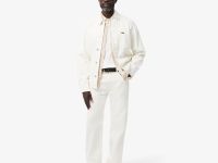 Мужская льняная рубашка Lacoste в полоску