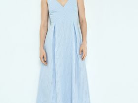 Сарафан из хлопка, Голубой