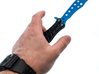 Тренировочный нож бабочка (балисонг) CS GO Скат, Blue