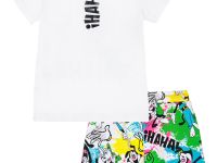 Комплект детский трикотажный для девочек: фуфайка (футболка), шорты