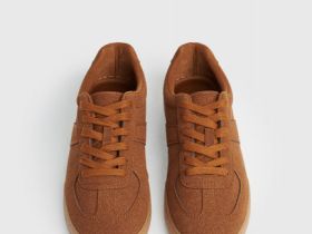 Кеды из искусственной замши, Оранжевый