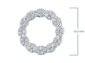 Подвеска из белого золота с бриллиантами э4701пд09210006