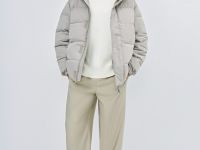 Утеплённая куртка с капюшоном, Серый