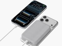 Внешний аккумулятор Keephone Peekaboo MagSafe 10000mAh экокожа (темно-синий)