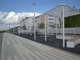 В Жатае открыли новый бульвар с паровым фонтаном