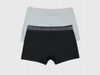 Трусы-транки с контрастными резинками, 2 шт., Серый
