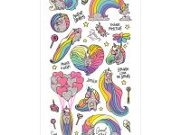 Наклейки гелевые MESHU "Rainbow unicorn", 10*23 см, пакет европодвес