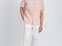 Рубашка из хлопка с коротким рукавом