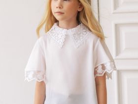 Блузка с коротким рукавом для девочки