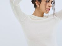 Вязаный джемпер с шерстью, Бежевый