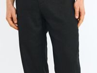 Брюки изо льна, Черный